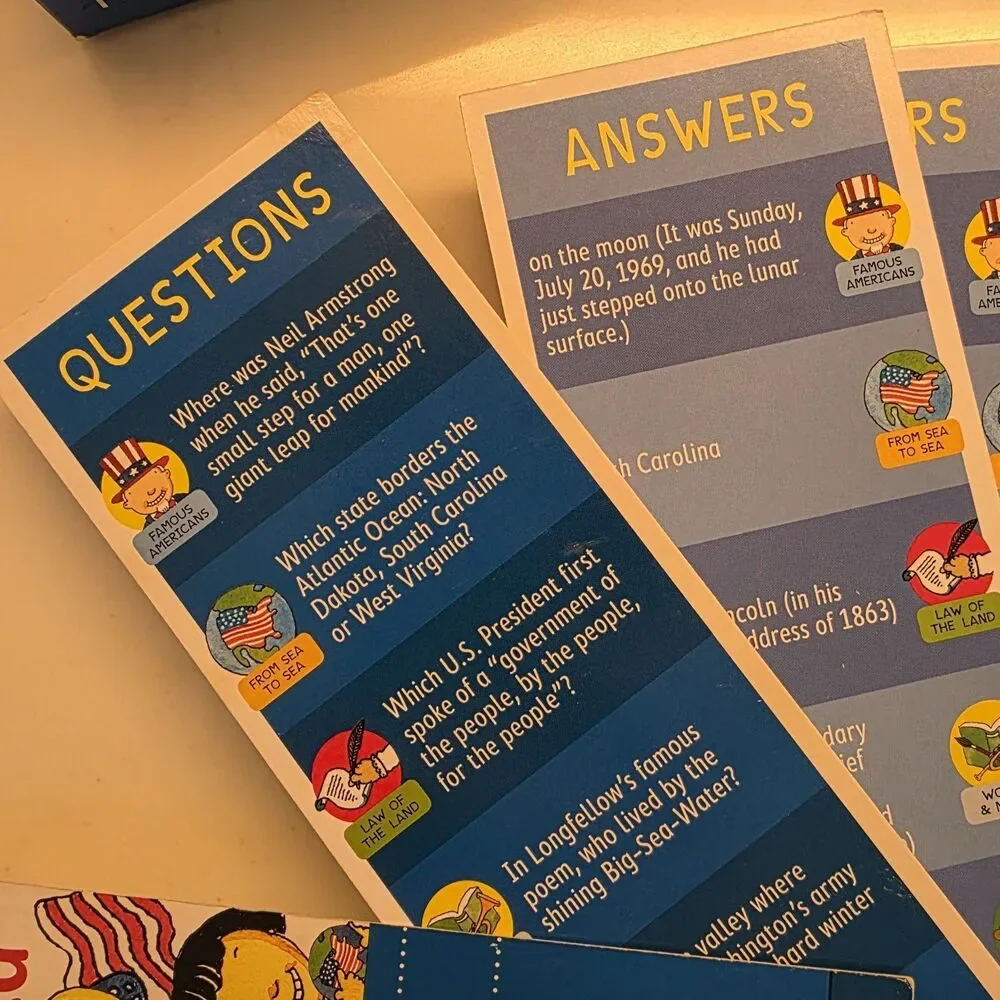 Brain Quest Smart Cards Lot of 2: For The Car Travel (7+) & America (9+)